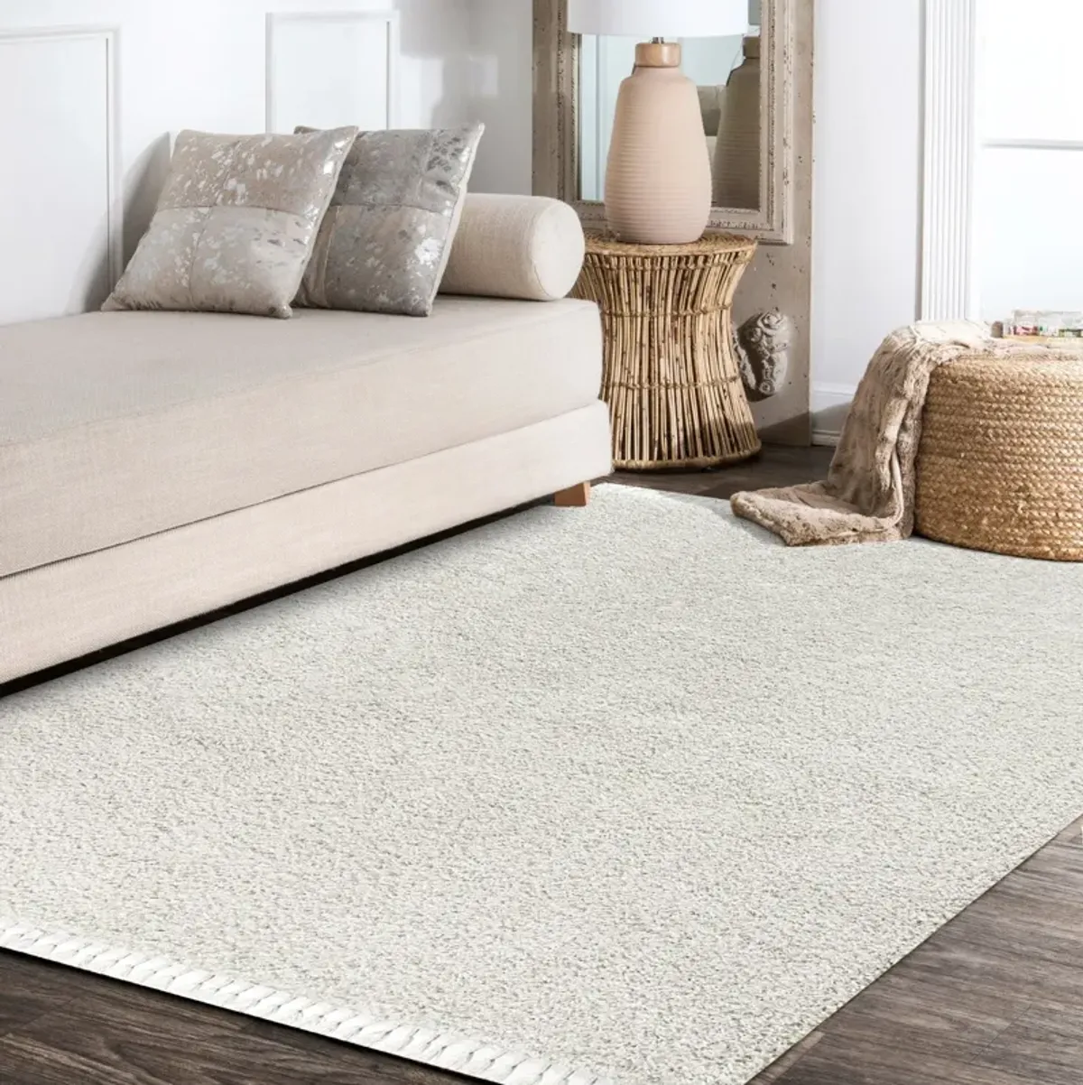 Mercer Shag Plush Tassel Area Rug