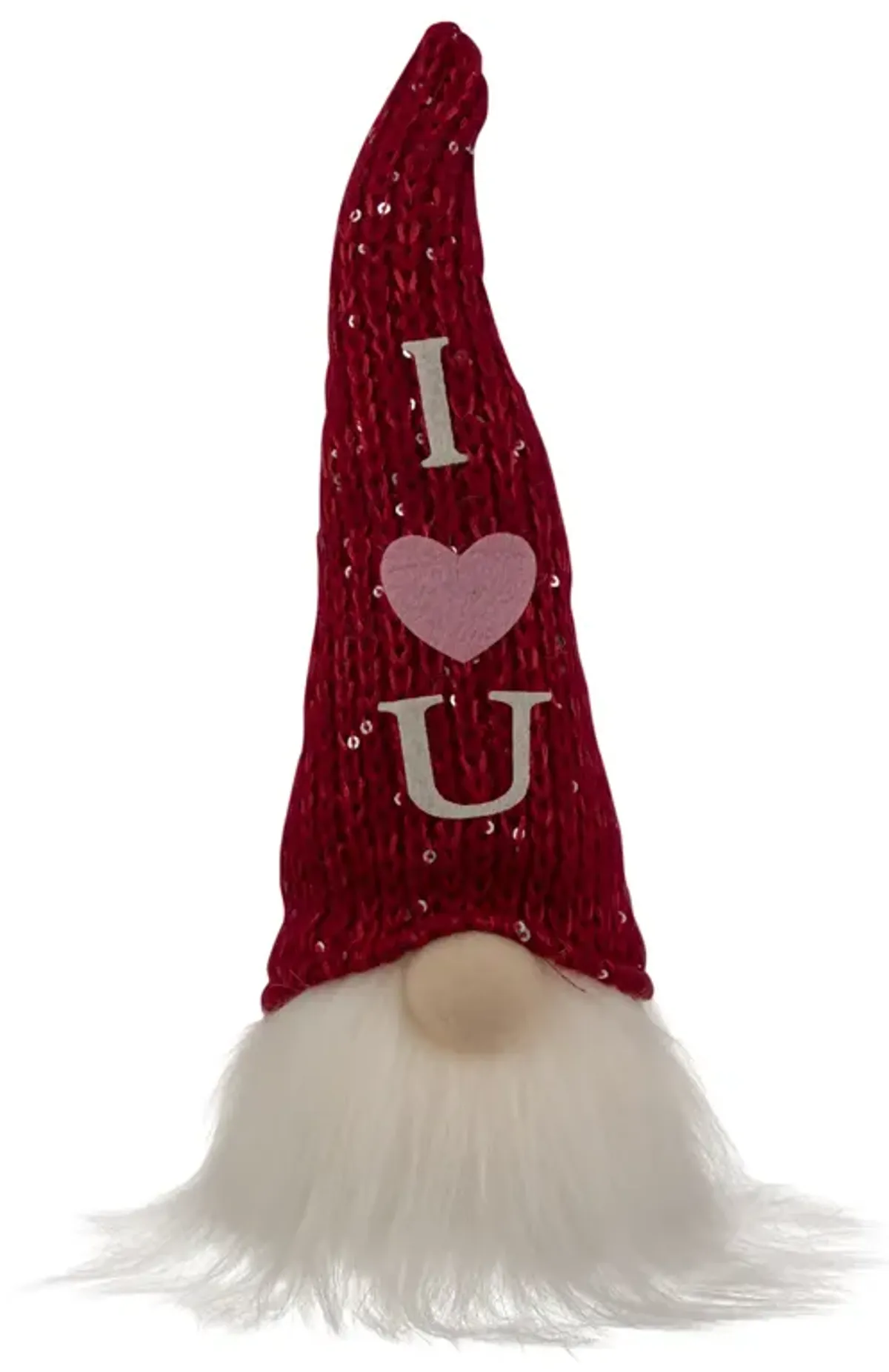 LED Lighted "I Heart U" Valentine's Day Gnome - 11.5"