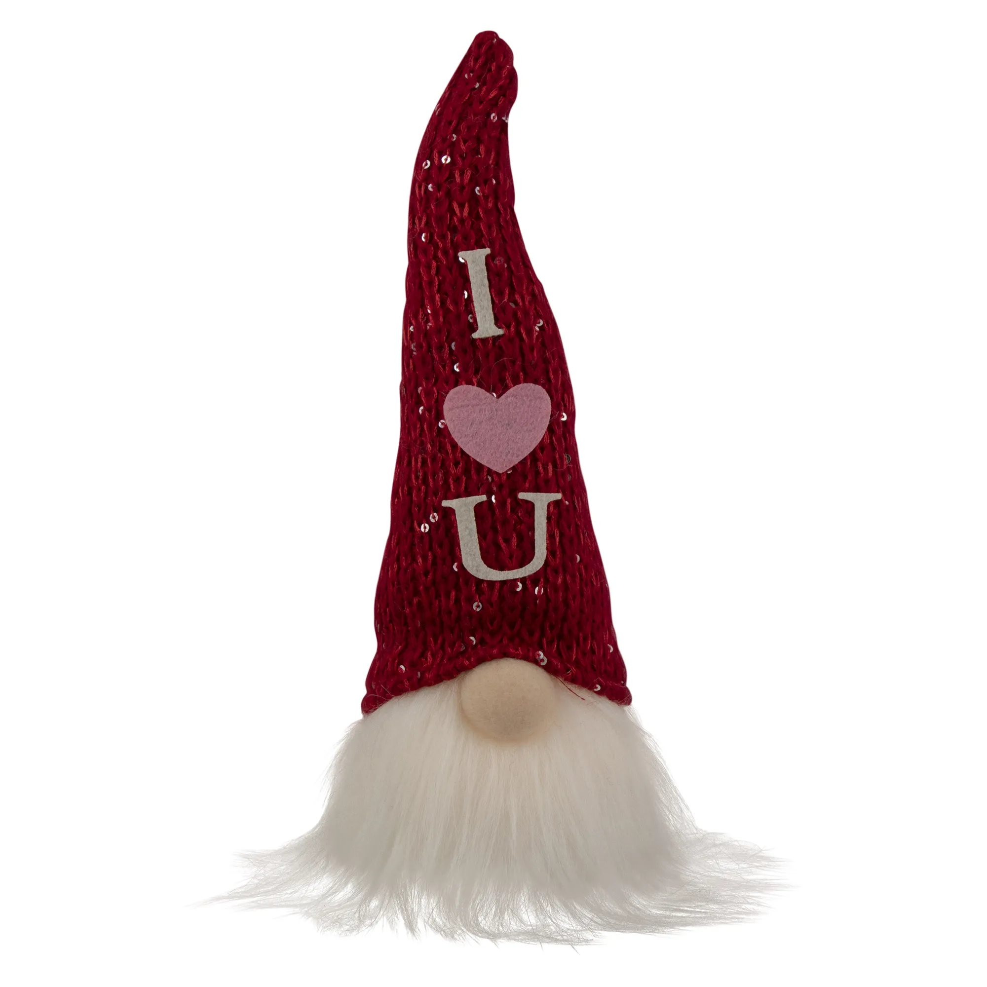 LED Lighted "I Heart U" Valentine's Day Gnome - 11.5"