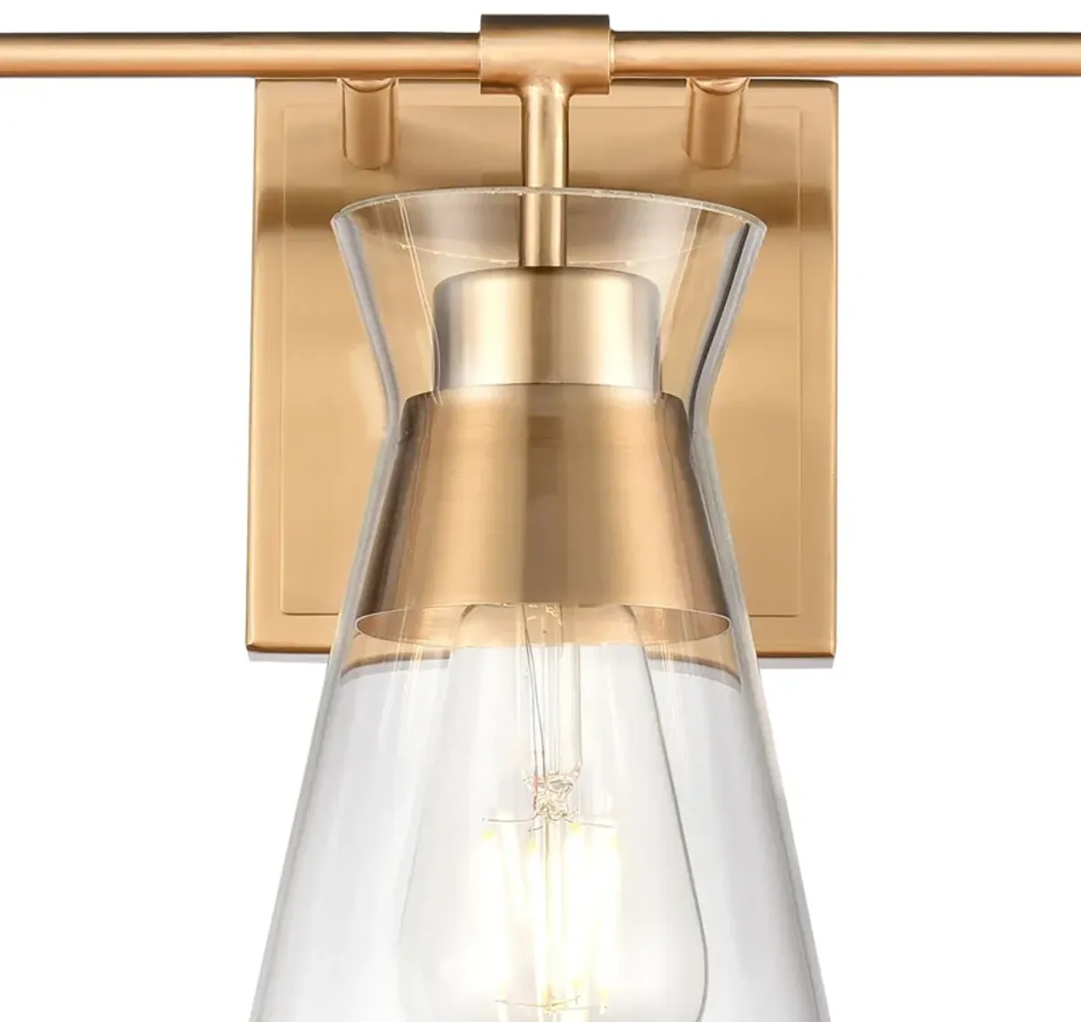 Brookville 22'' Wide 3-Light Brass Vanity Light