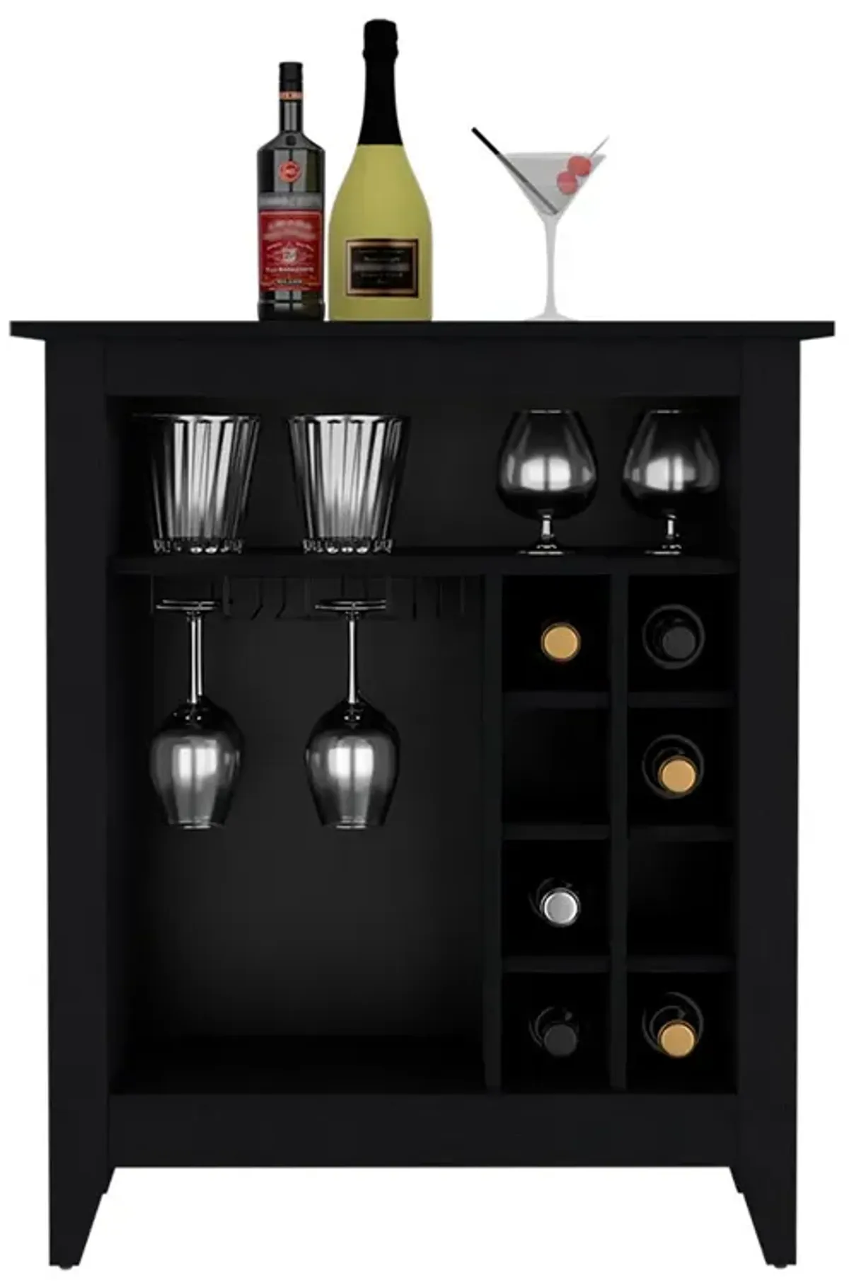 Bar Cabinet Castle, Living Room, Black