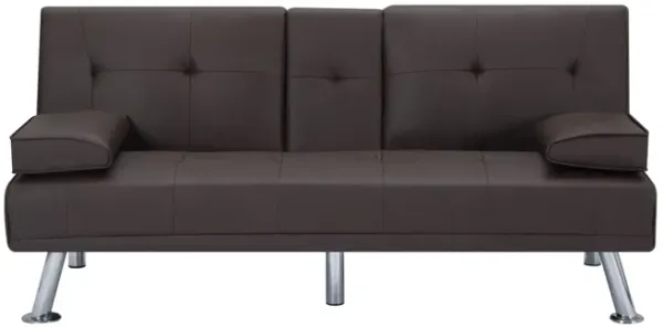 66.1 in. Faux Leather Twin Size Sofa Bed