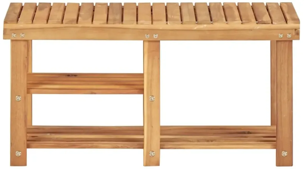 vidaXL Shoe Rack 35.4"x12.5"x18.1" Solid Acacia Wood