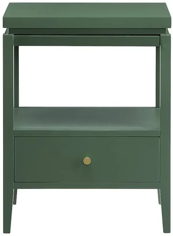 Opava Vintage Green 1-drawer Nightstand