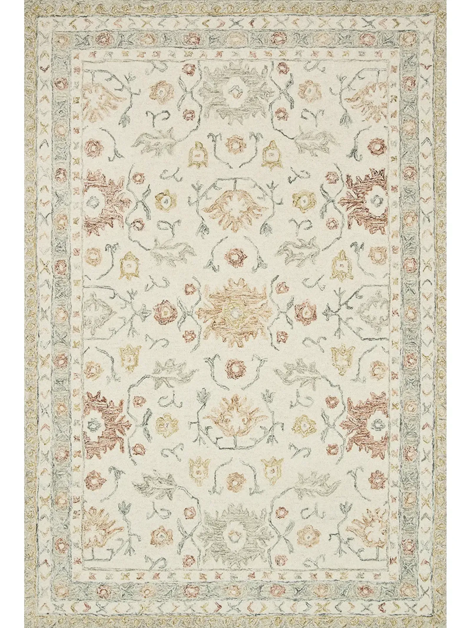 Norabel NOR03 Ivory/Rust 8'6" x 12' Rug