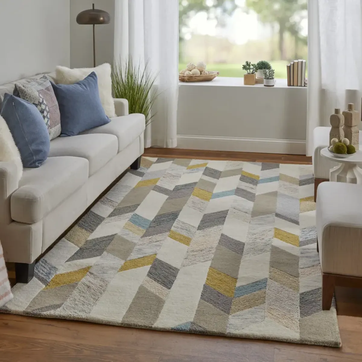 Arazad 8446F Ivory/Taupe/Blue 8' x 10' Rug