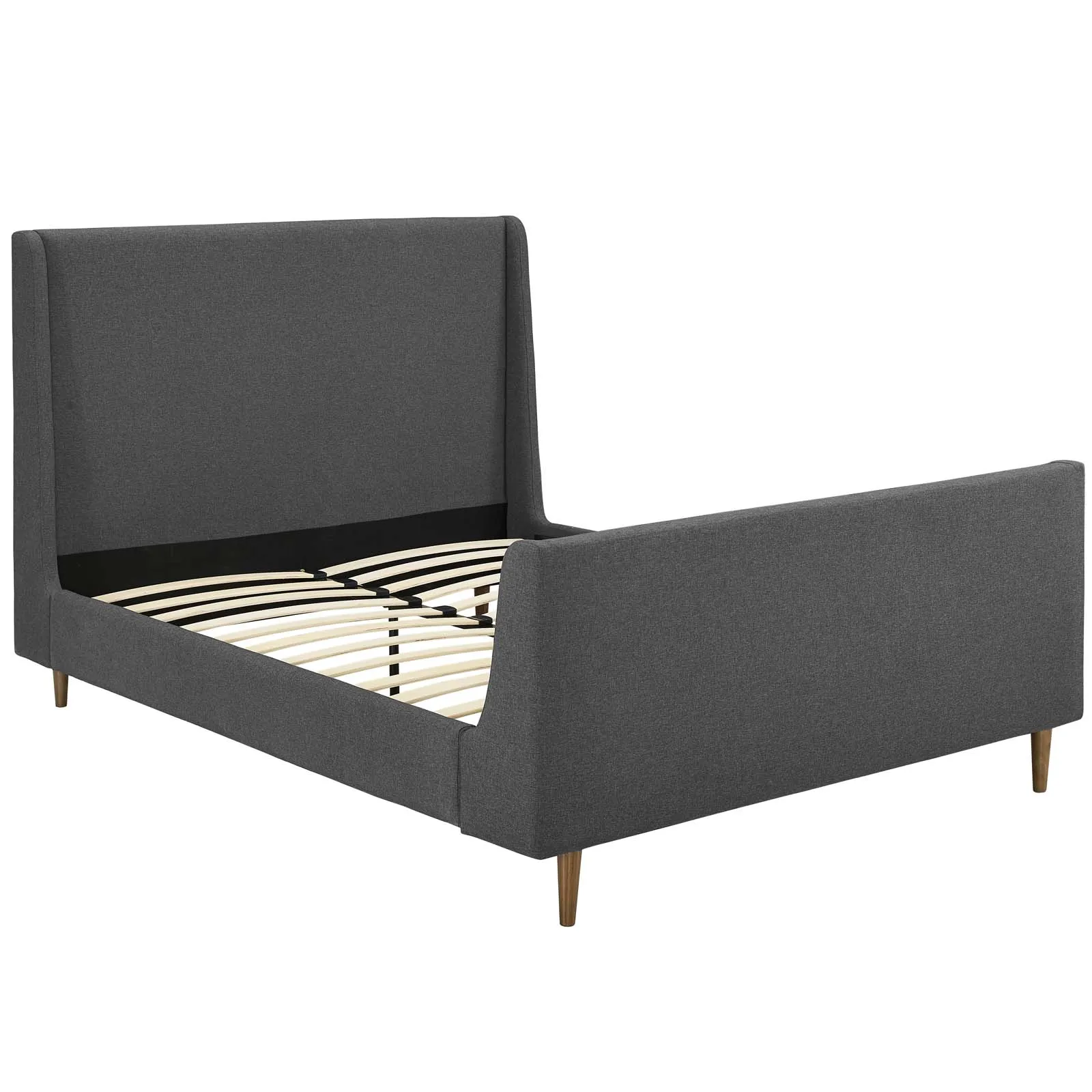 Modway - Aubree Queen Upholstered Fabric Sleigh Platform Bed