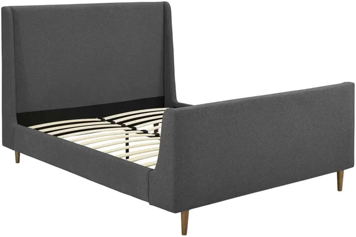 Modway - Aubree Queen Upholstered Fabric Sleigh Platform Bed