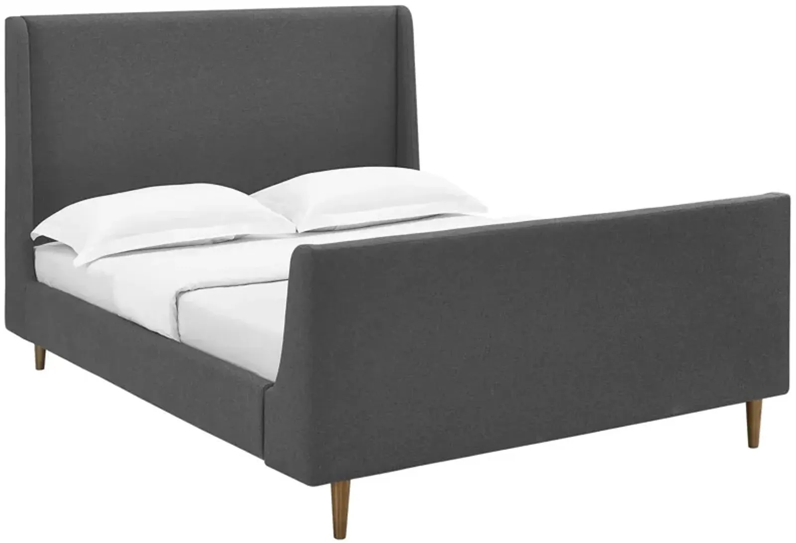 Modway - Aubree Queen Upholstered Fabric Sleigh Platform Bed