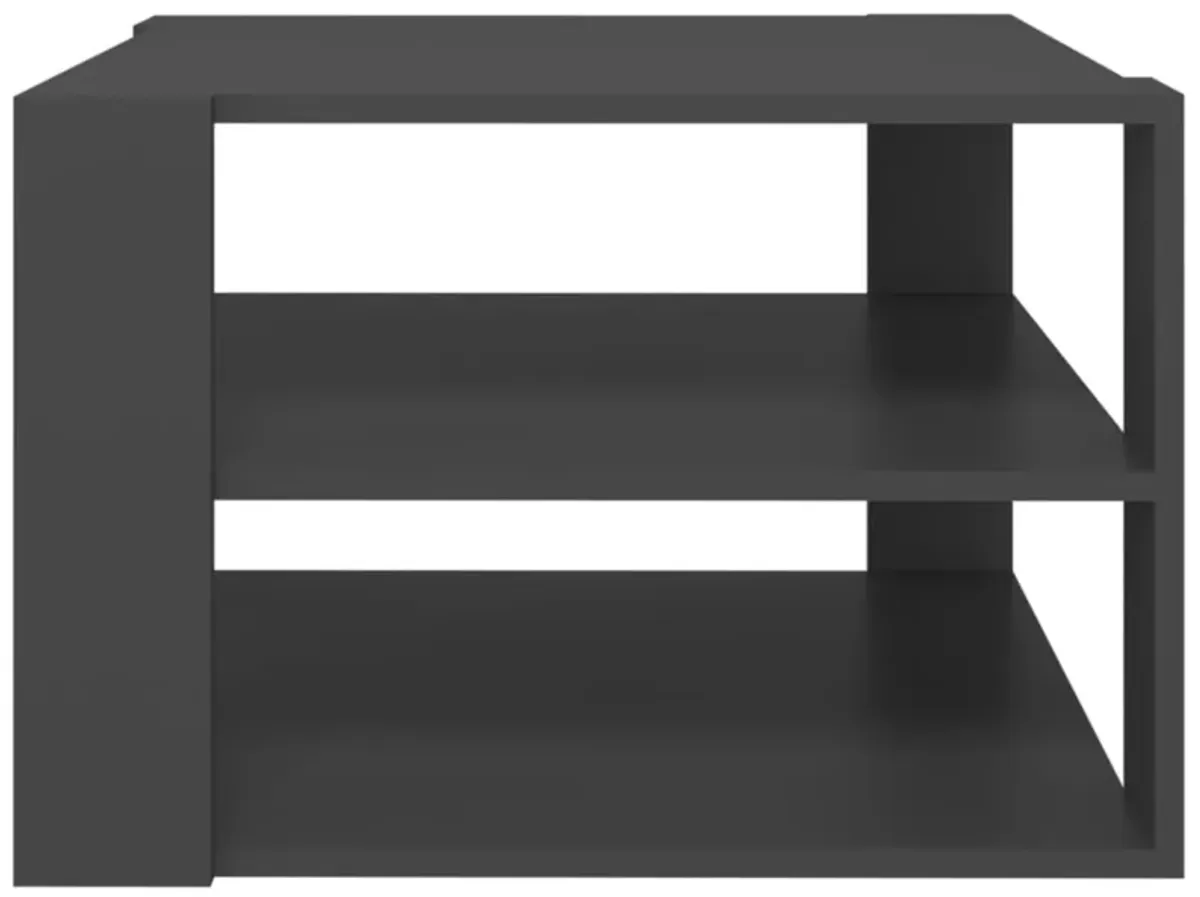 vidaXL Coffee Table Gray 24"x24"x16" Chipboard