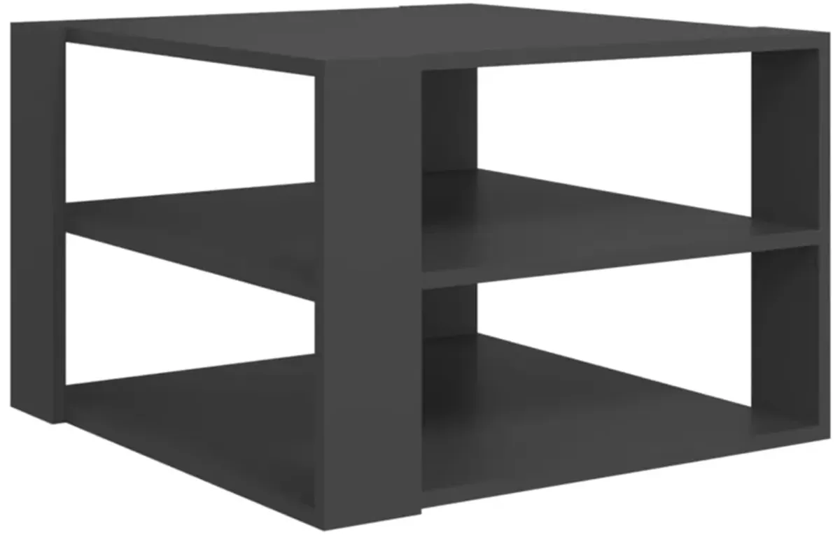 vidaXL Coffee Table Gray 24"x24"x16" Chipboard