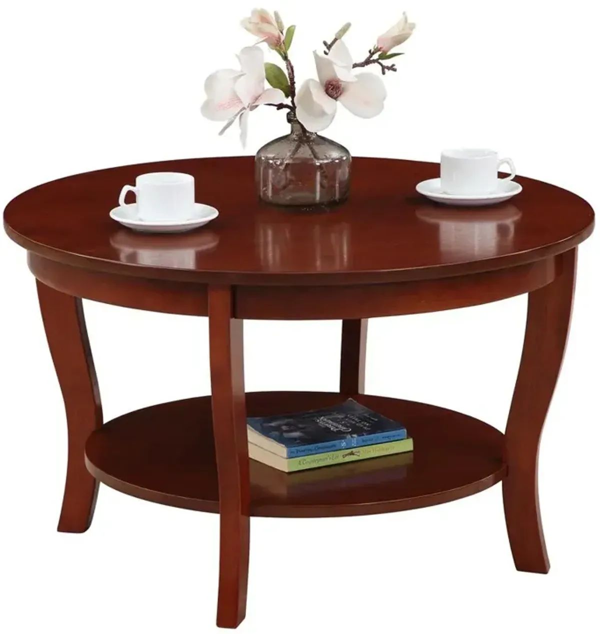 American Heritage Round Coffee Table with Shelf