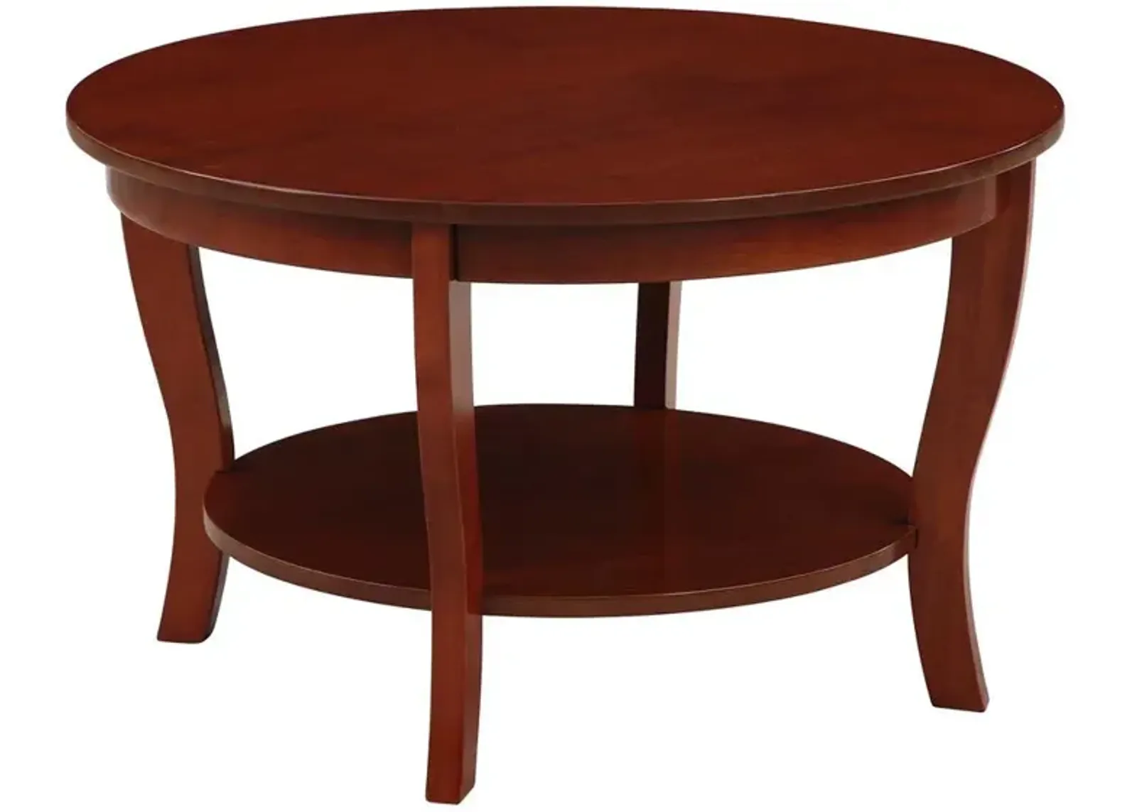 American Heritage Round Coffee Table with Shelf