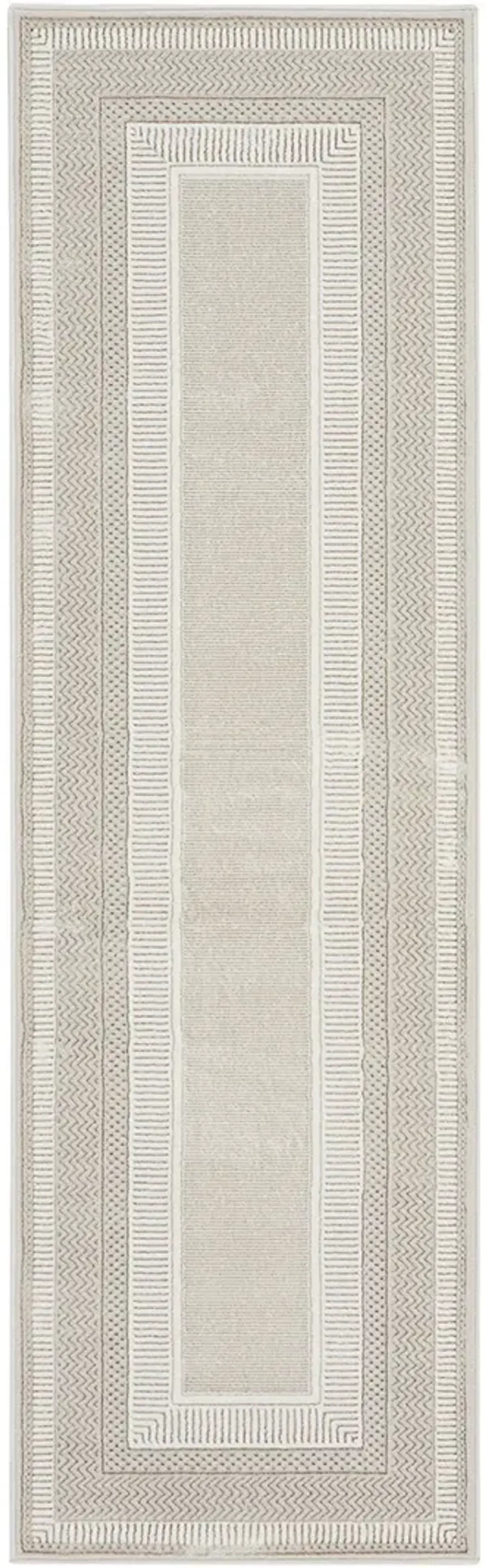 Glitz GLZ07 Ivory 2'3" x 7'6" Rug