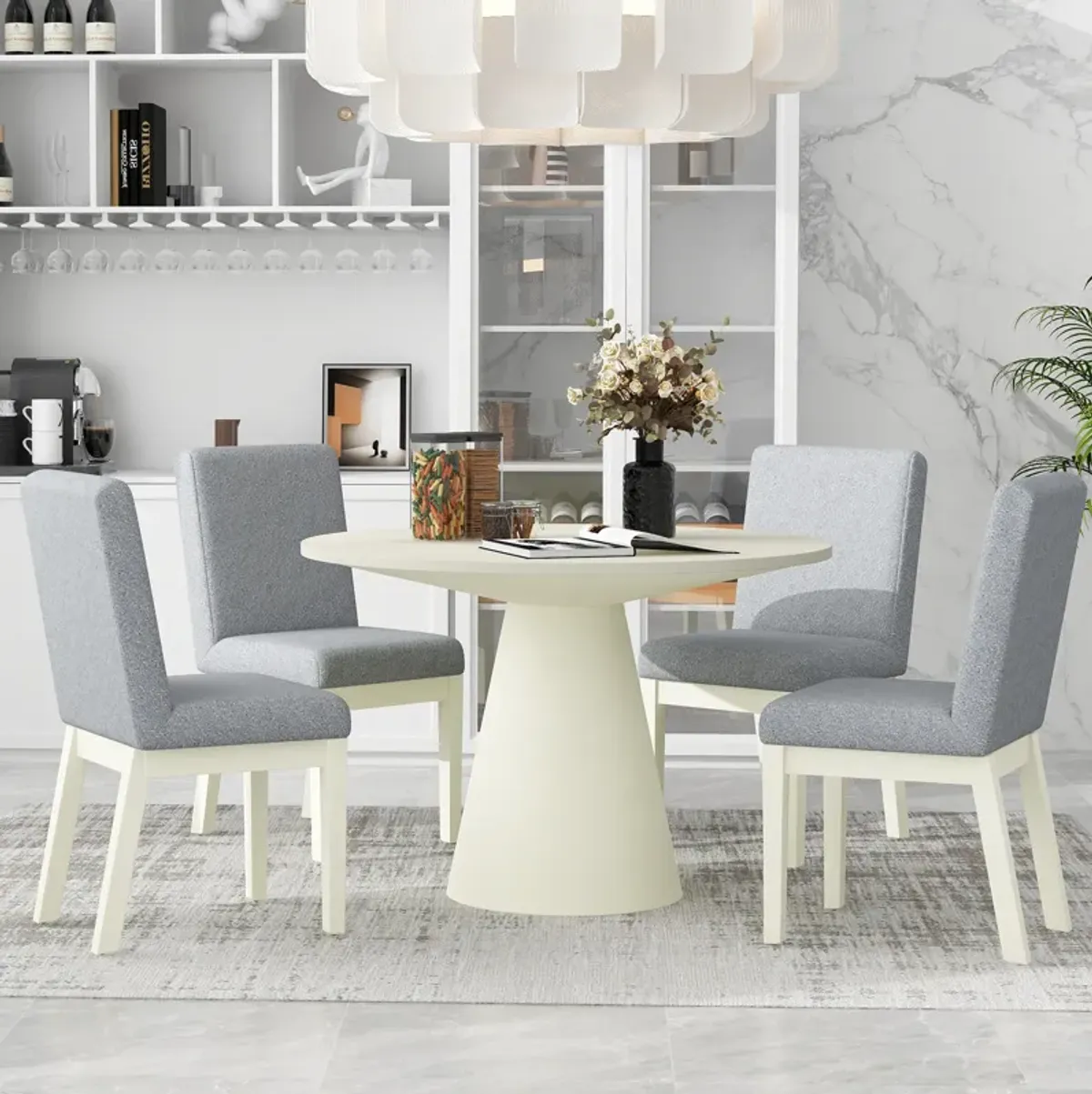 Merax Retro 5-piece Dining Set