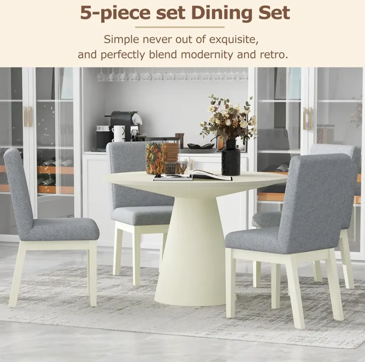 Merax Retro 5-piece Dining Set