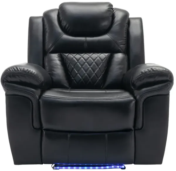 Streamdale Manual Recliner Chair with LED for Home Theater