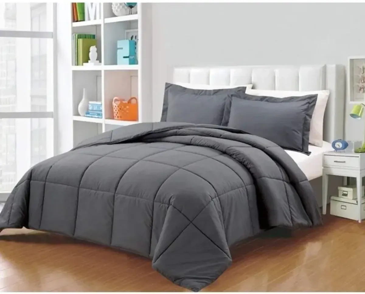 Hivvago Reversible Microfiber Down Alternative Comforter Set