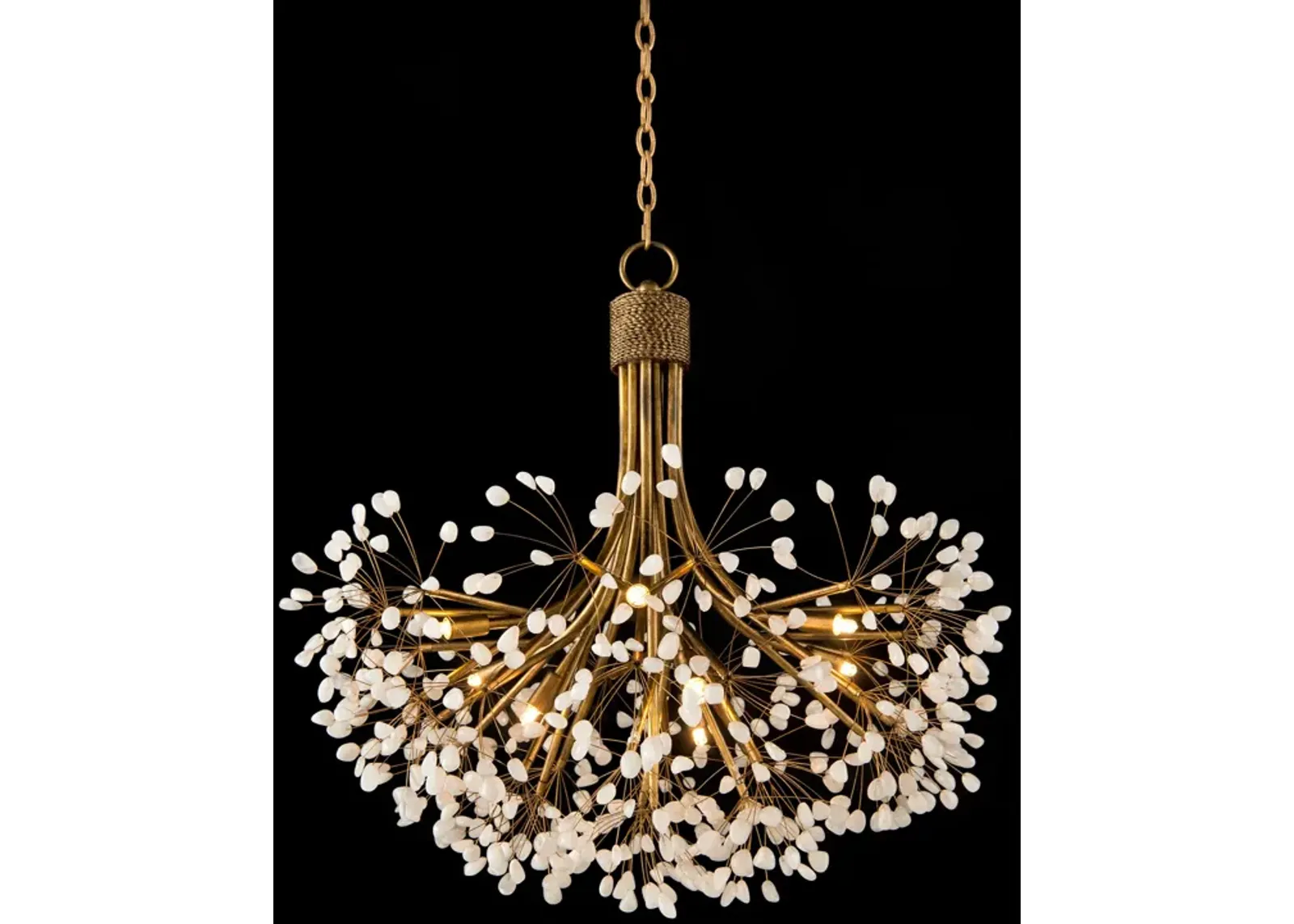 Stone Quartz Nine-Light Chandelier