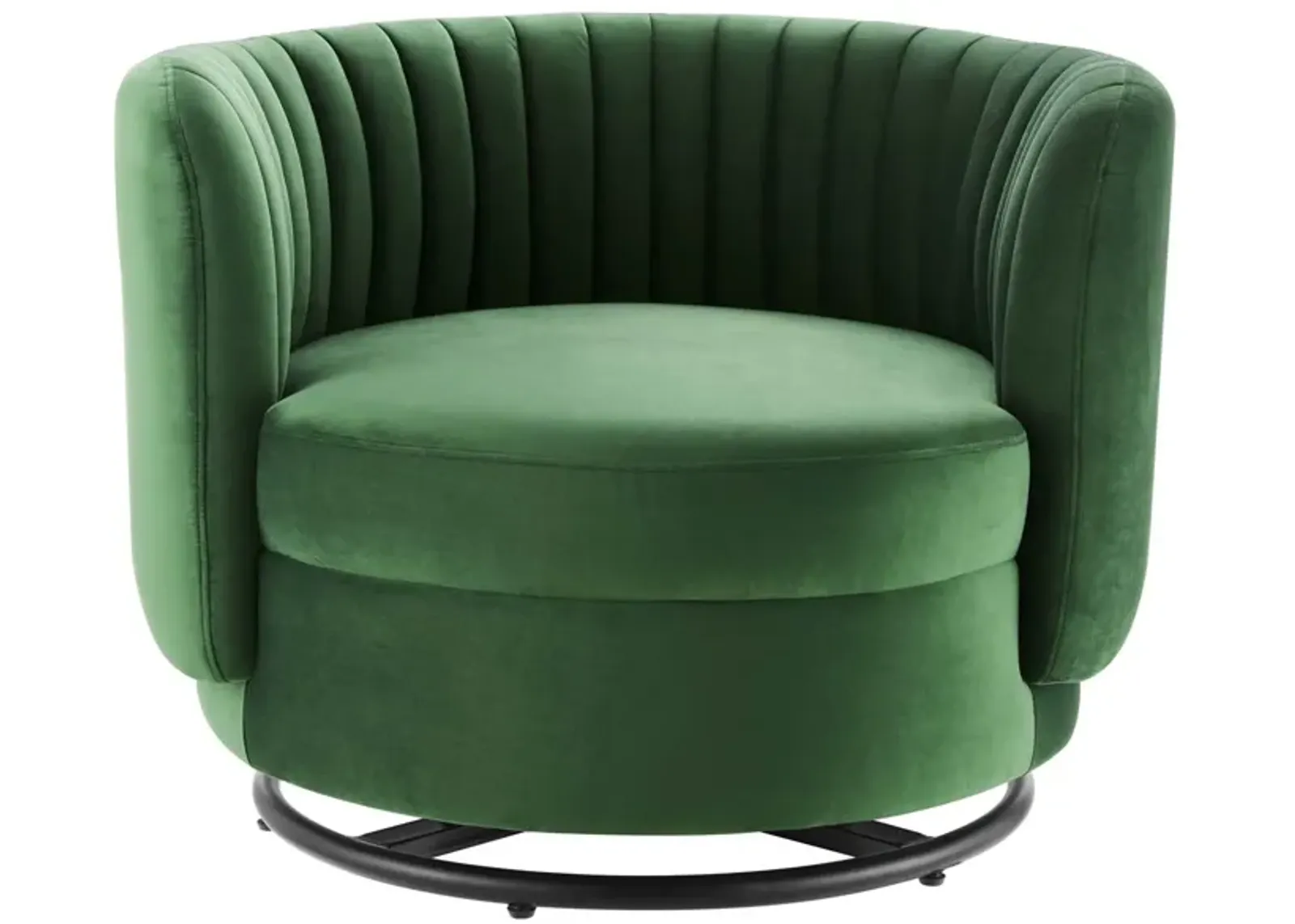 Embrace Tufted Performance Velvet Swivel Chair