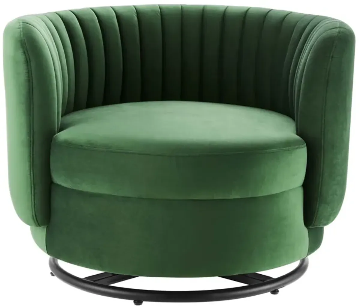 Embrace Tufted Performance Velvet Swivel Chair