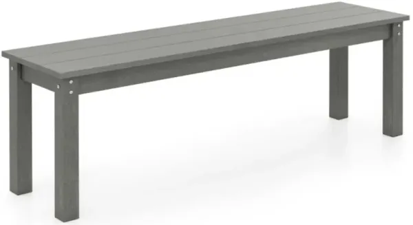 Hivvago HDPE Outdoor Bench 2-3 People Weatherproof Backless Patio Garden Bench
