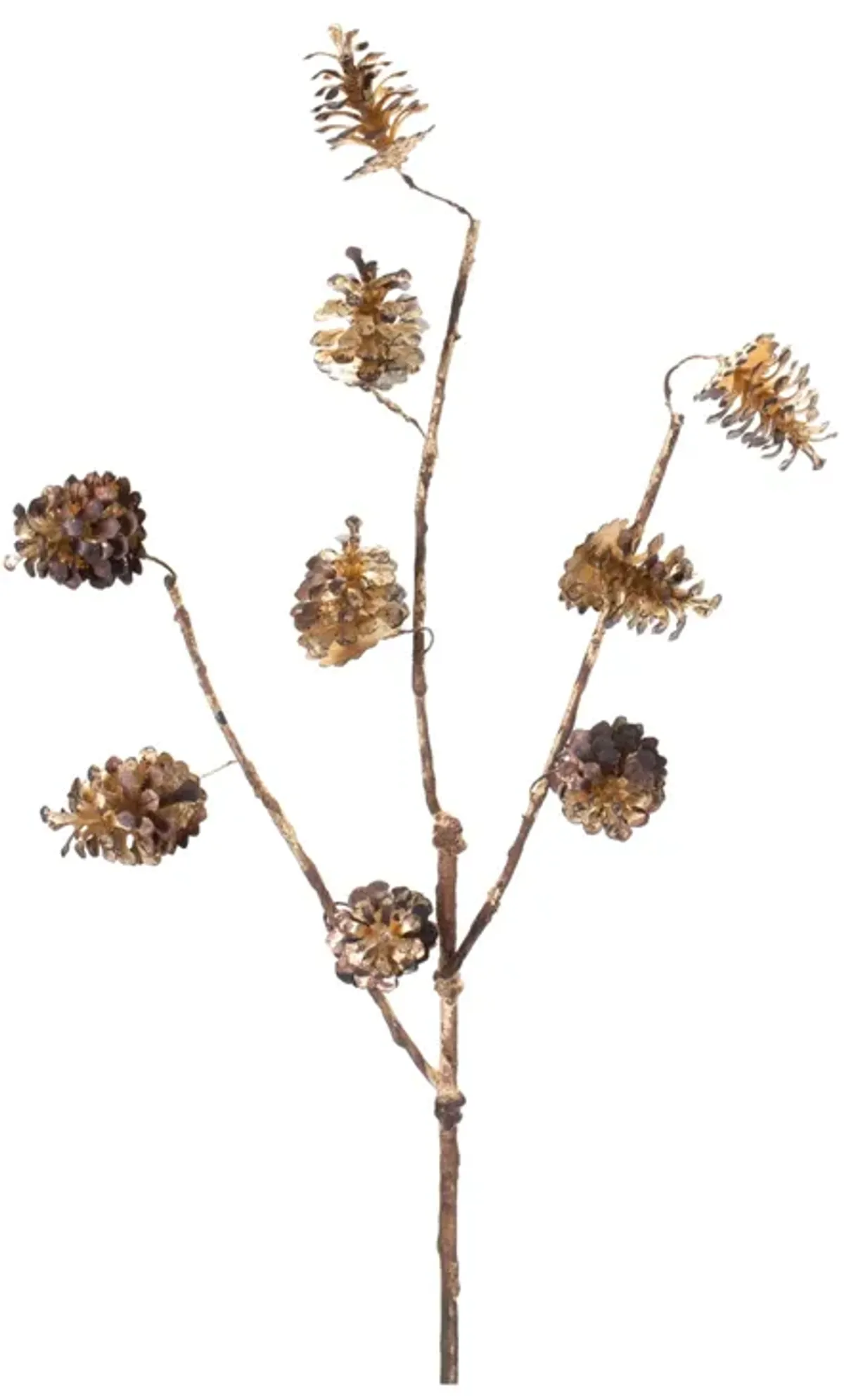 Set of 12 Pine Cone Sprays - Rustic Seasonal Accents for Home Décor