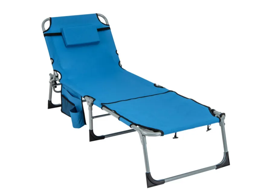 Hivvago 5-position Outdoor Folding Chaise Lounge Chair