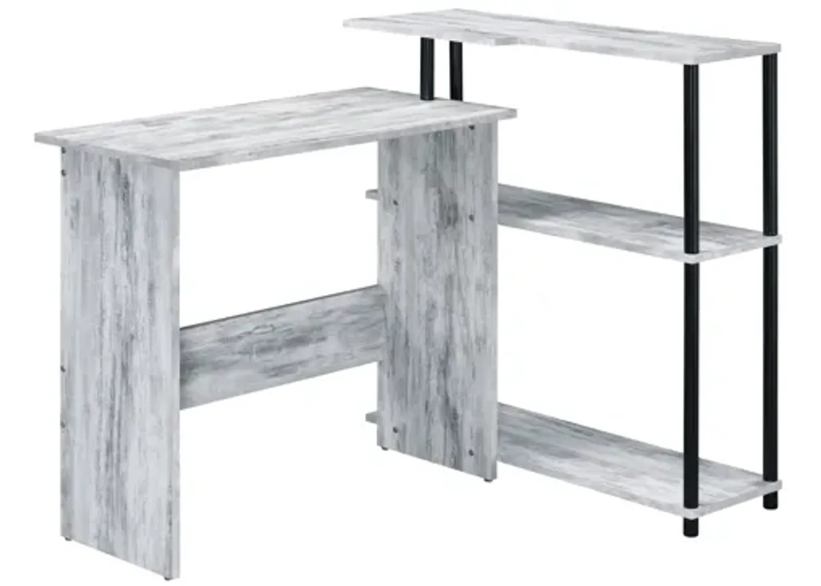 ACME Ievi Writing Desk, Antique White & Black Finish