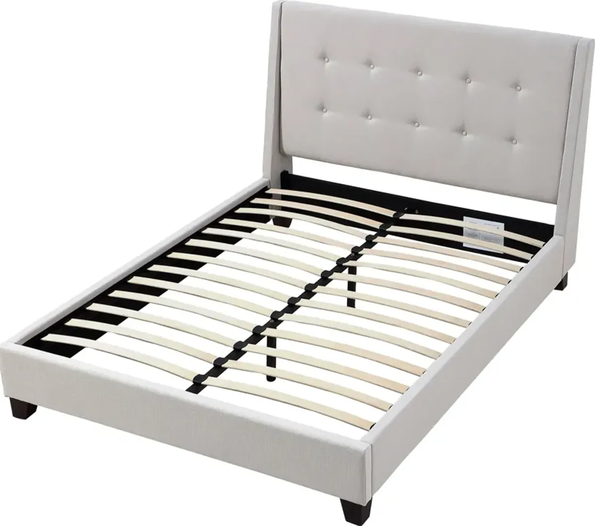 Madera Full-size Upholstered Platform Bed in Putty