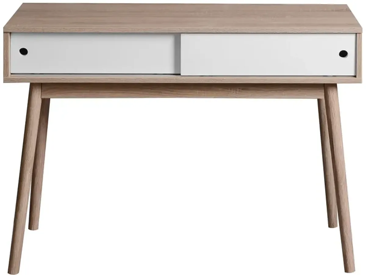 Modern Writing Desk with Ample Workspace, Storage, and Stylish Design