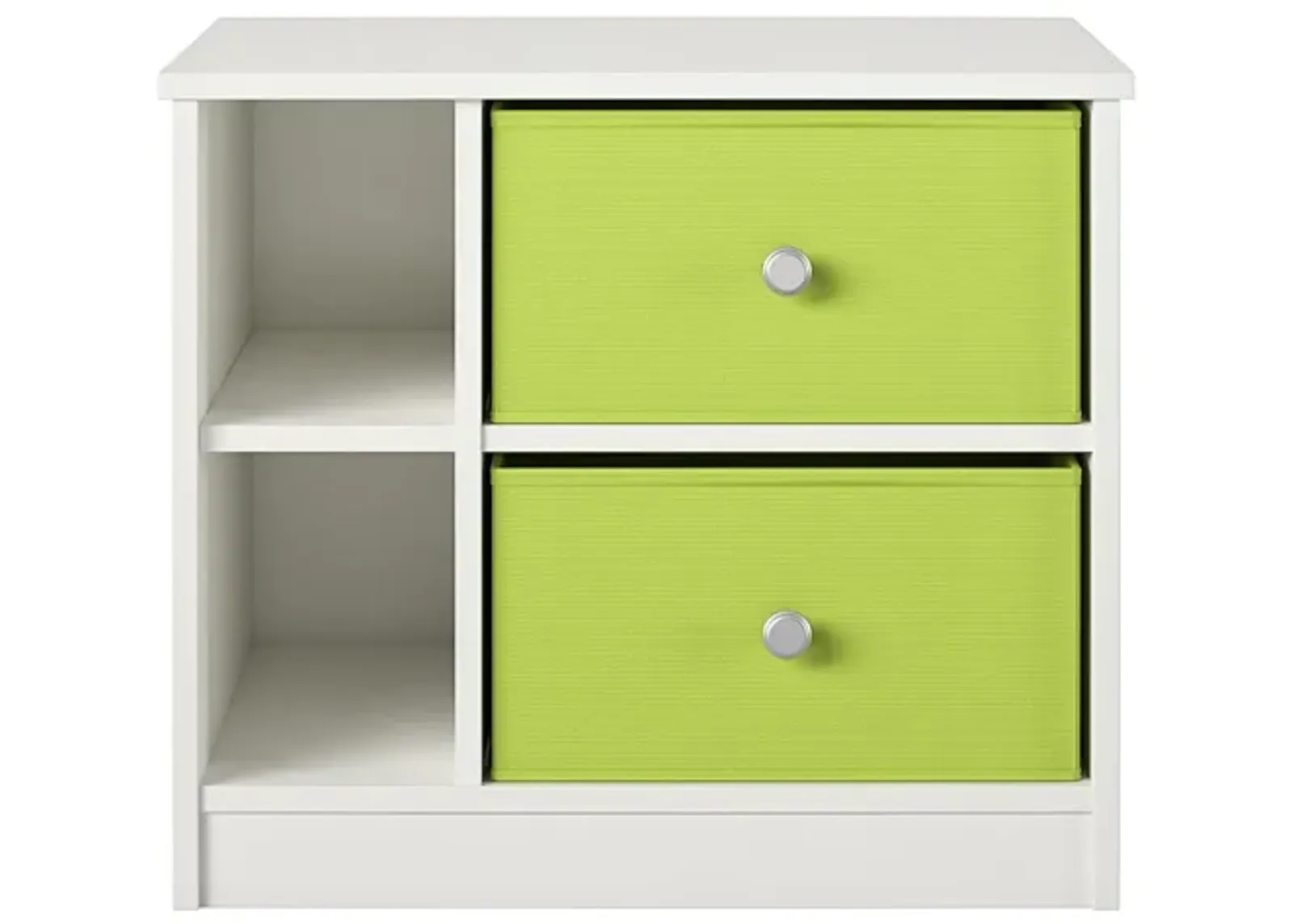 Mya Park Nightstand with 2 Fabric Bins