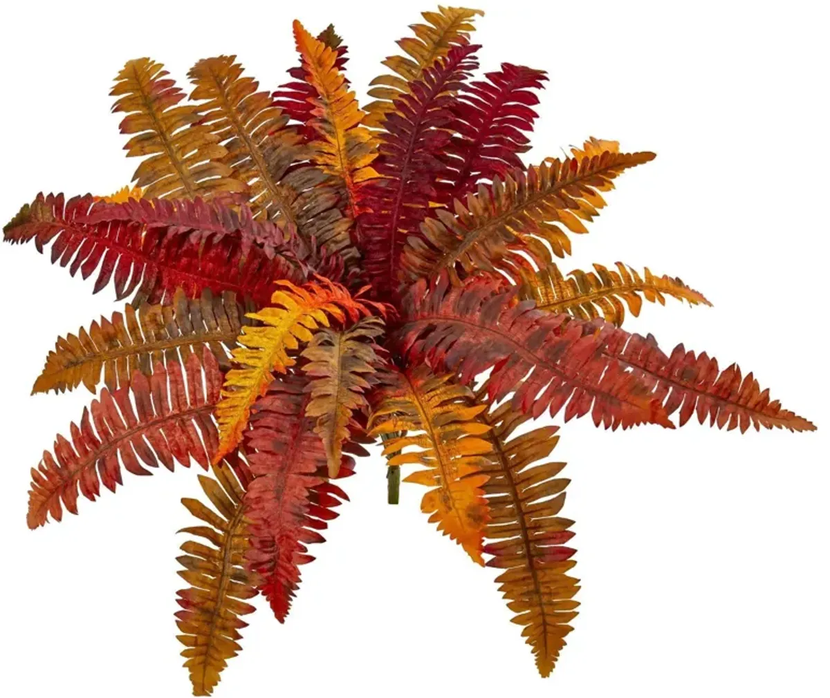 Nearly Natural 20-in Autumn Boston Fern Artificial Plant (Set of 3