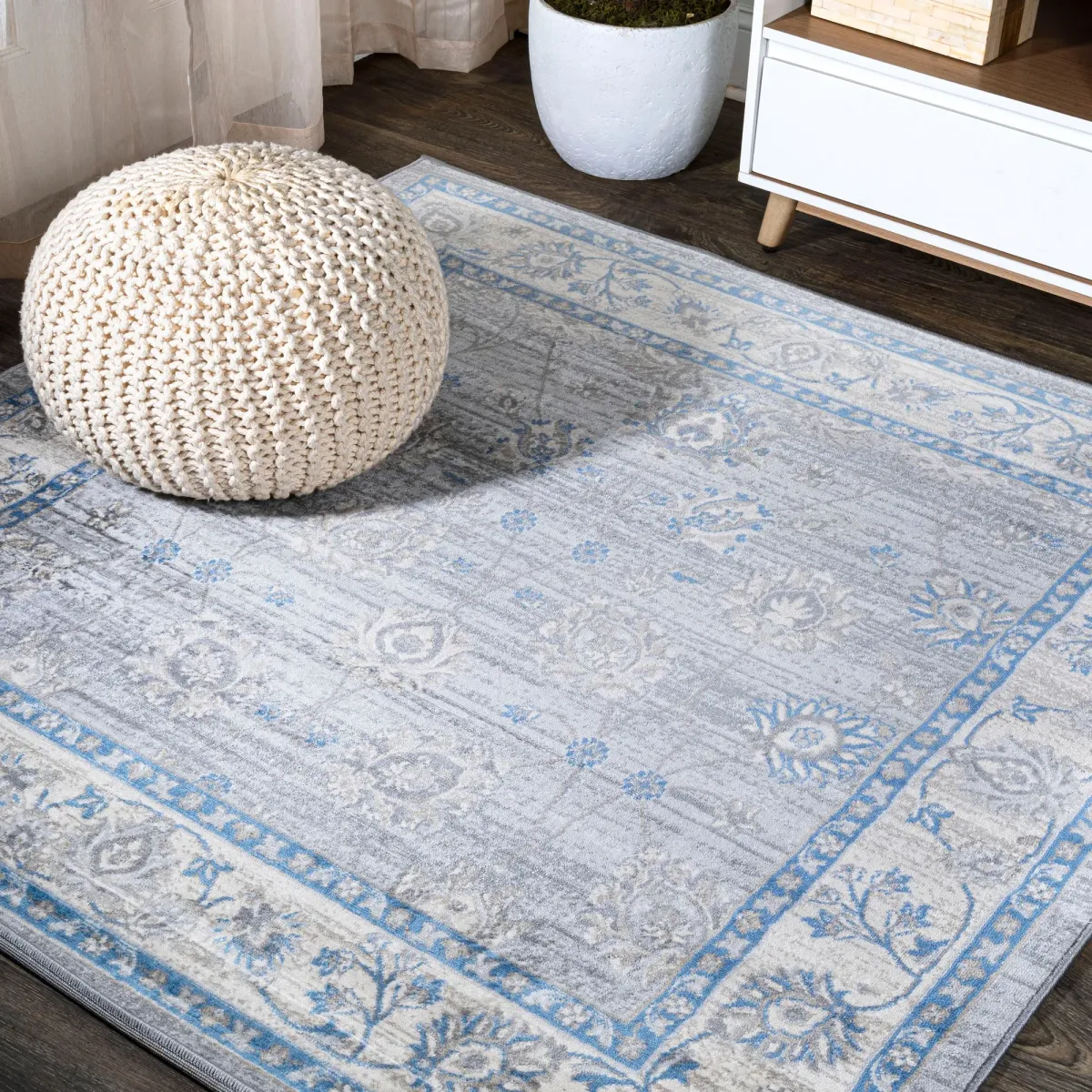 Modern Persian Vintage Moroccan Traditional Round Area Rug