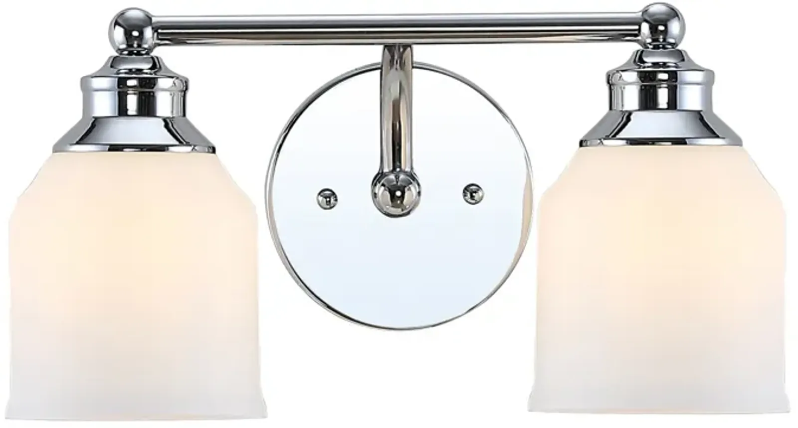 Lydia Iron/Frosted Glass Farmhouse Cottage LED Vanity Light