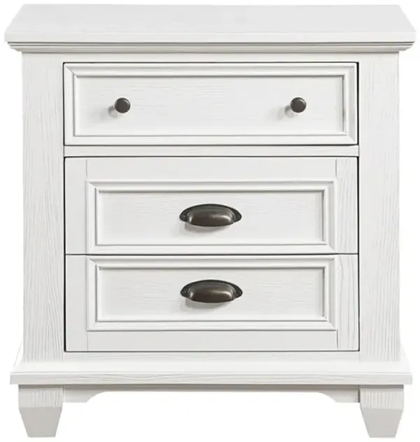 Streamdale White Traditional Nightstand with 2 Drawers