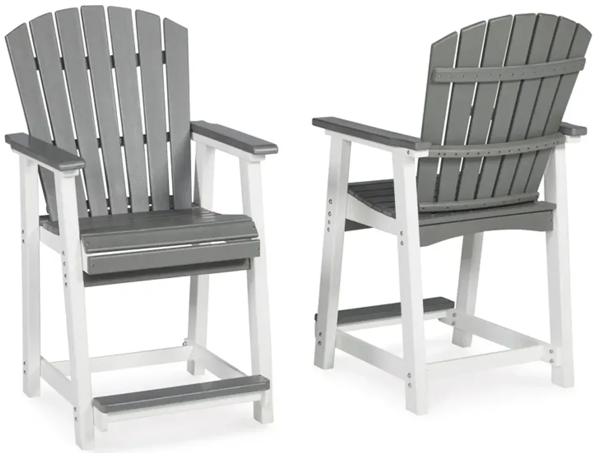 Transville Outdoor Counter Height Bar Stool (Set of 2)