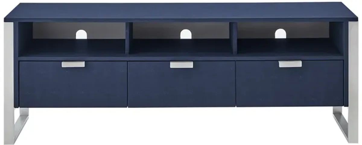 Nicole Miller Taha Faux Shagreen TV Stand/Cabinet