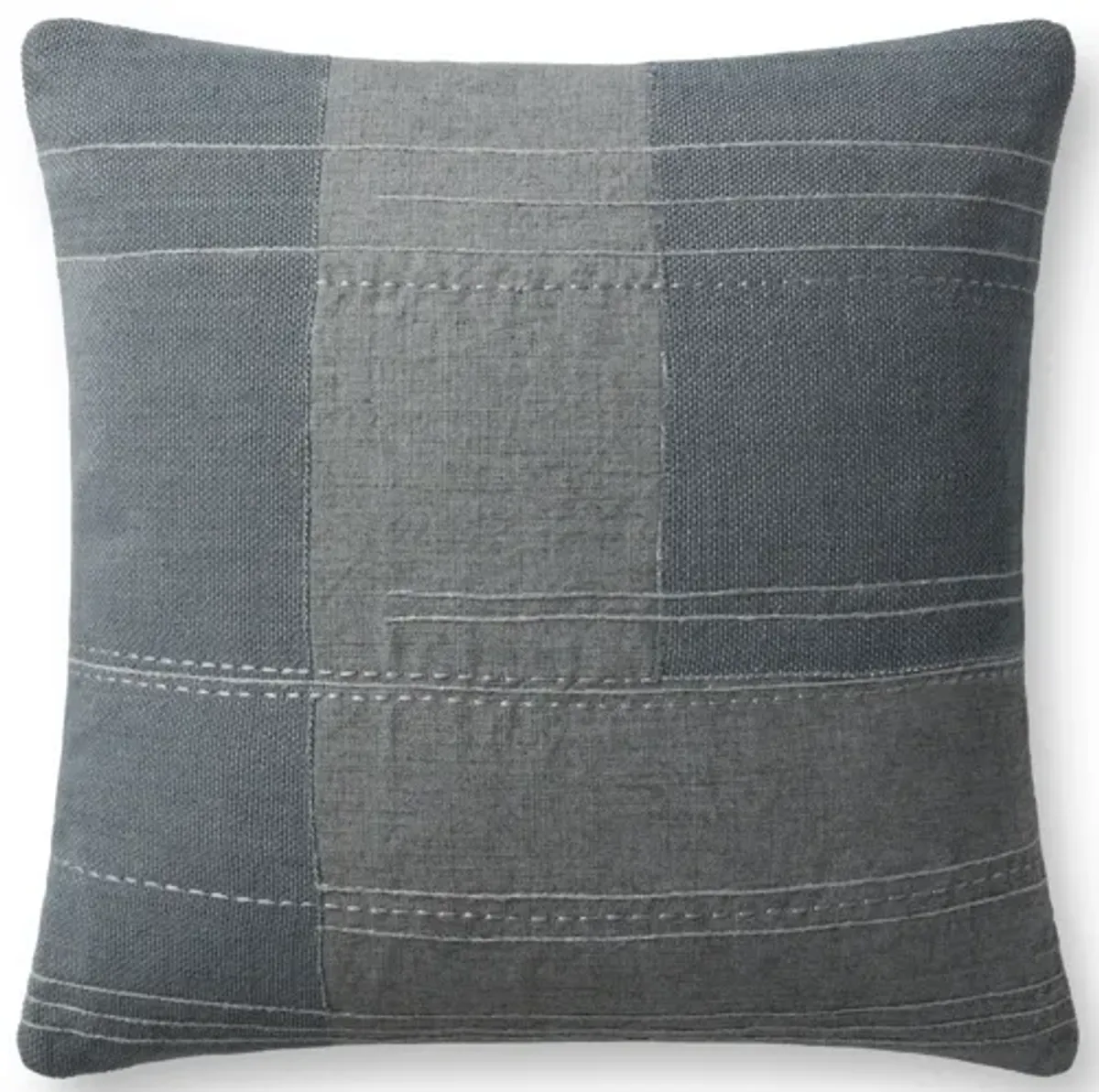 Mateo PAL0001 Blue 18" x 18" Cover w/Down Pillow by Amber Lewis x Loloi