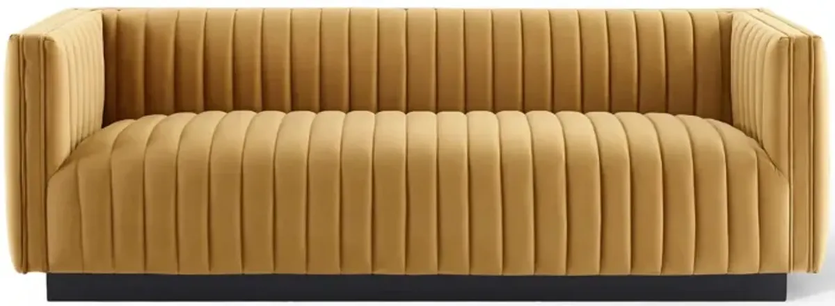 Conjure Channel Tufted Velvet Sofa