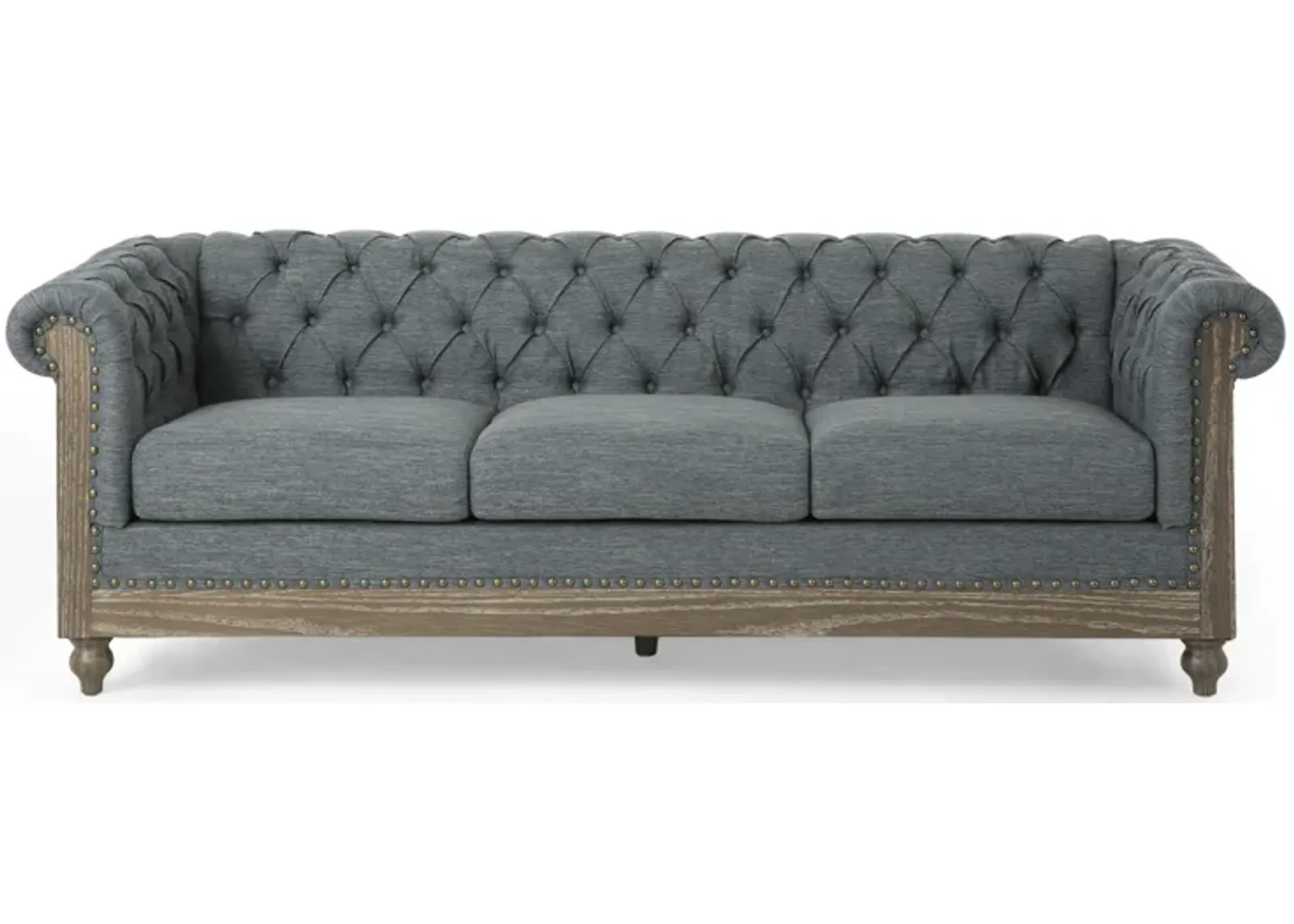 Merax 3-Seat Sofa with Wooden Legs