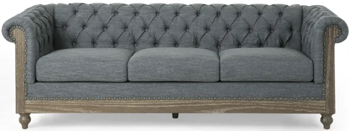 Merax 3-Seat Sofa with Wooden Legs