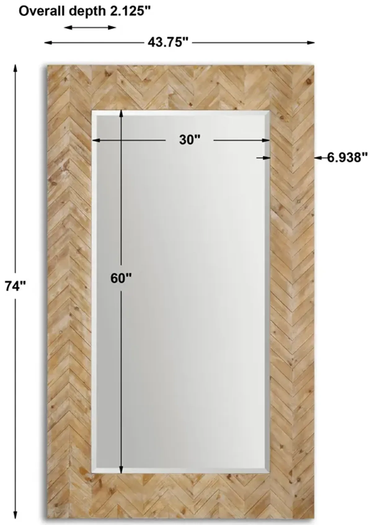 Demetria Oversized Wooden Mirror