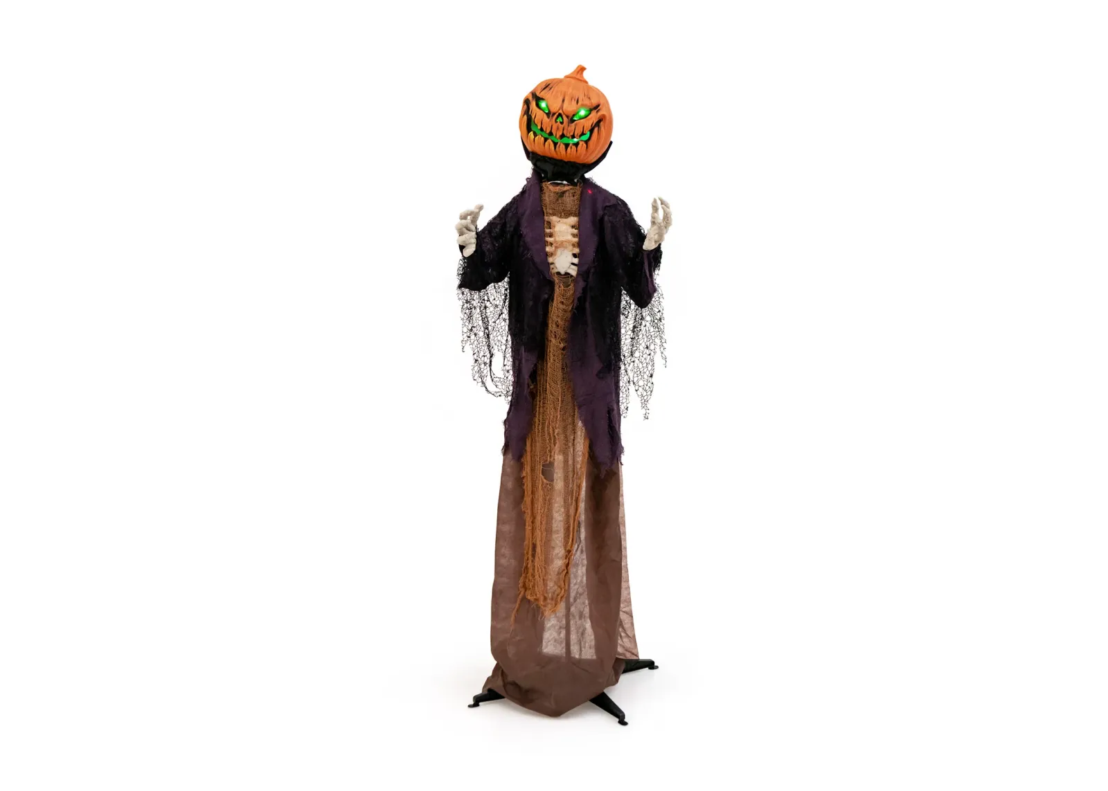 5.6 Feet Halloween Animated Standing Pumpkin Scarecrow