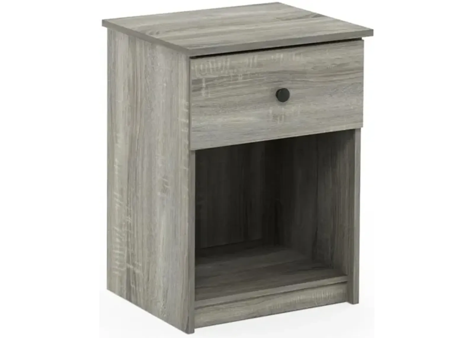 Furinno Tidur Nightstand, 1-Pack, French Oak Grey