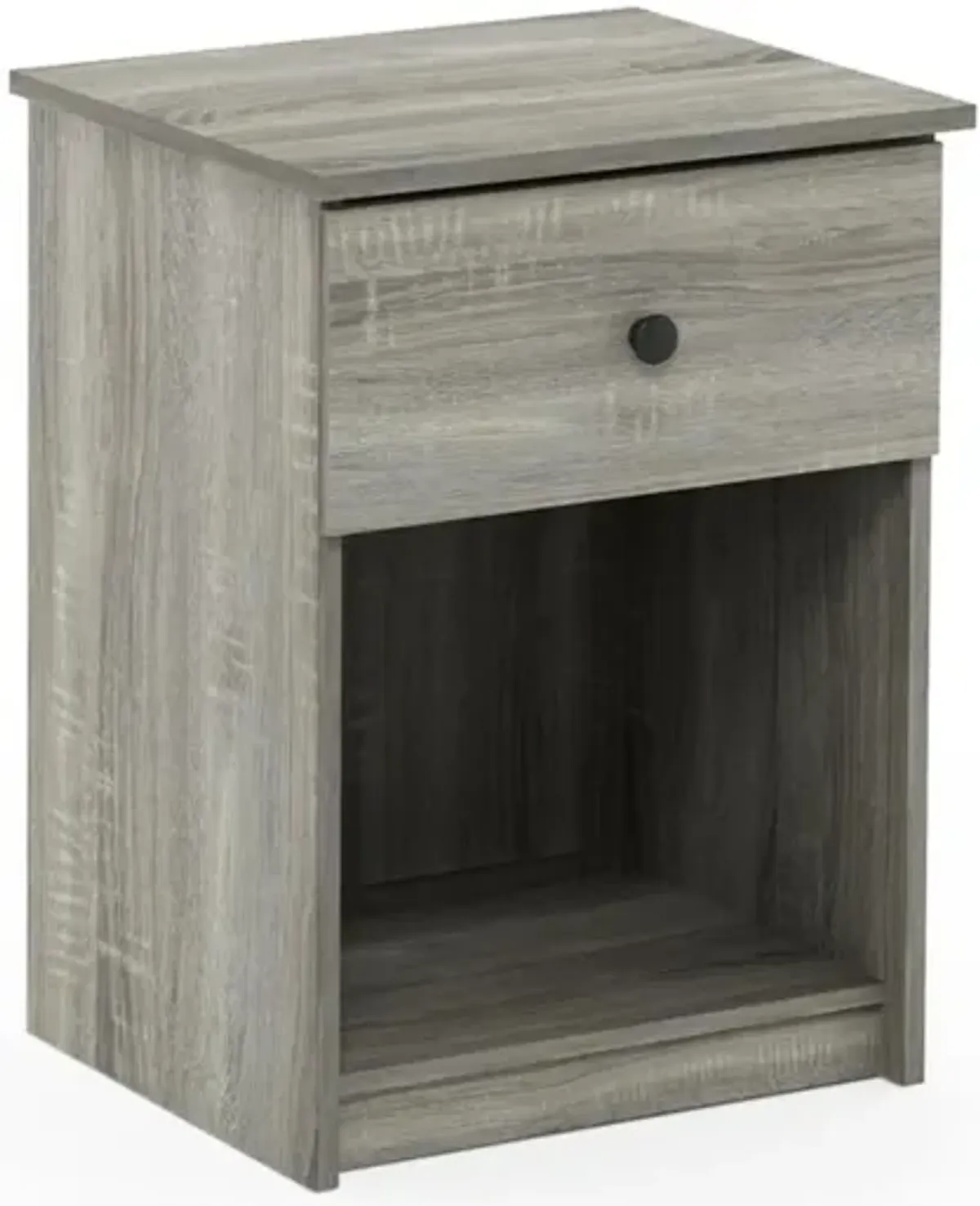 Furinno Tidur Nightstand, 1-Pack, French Oak Grey