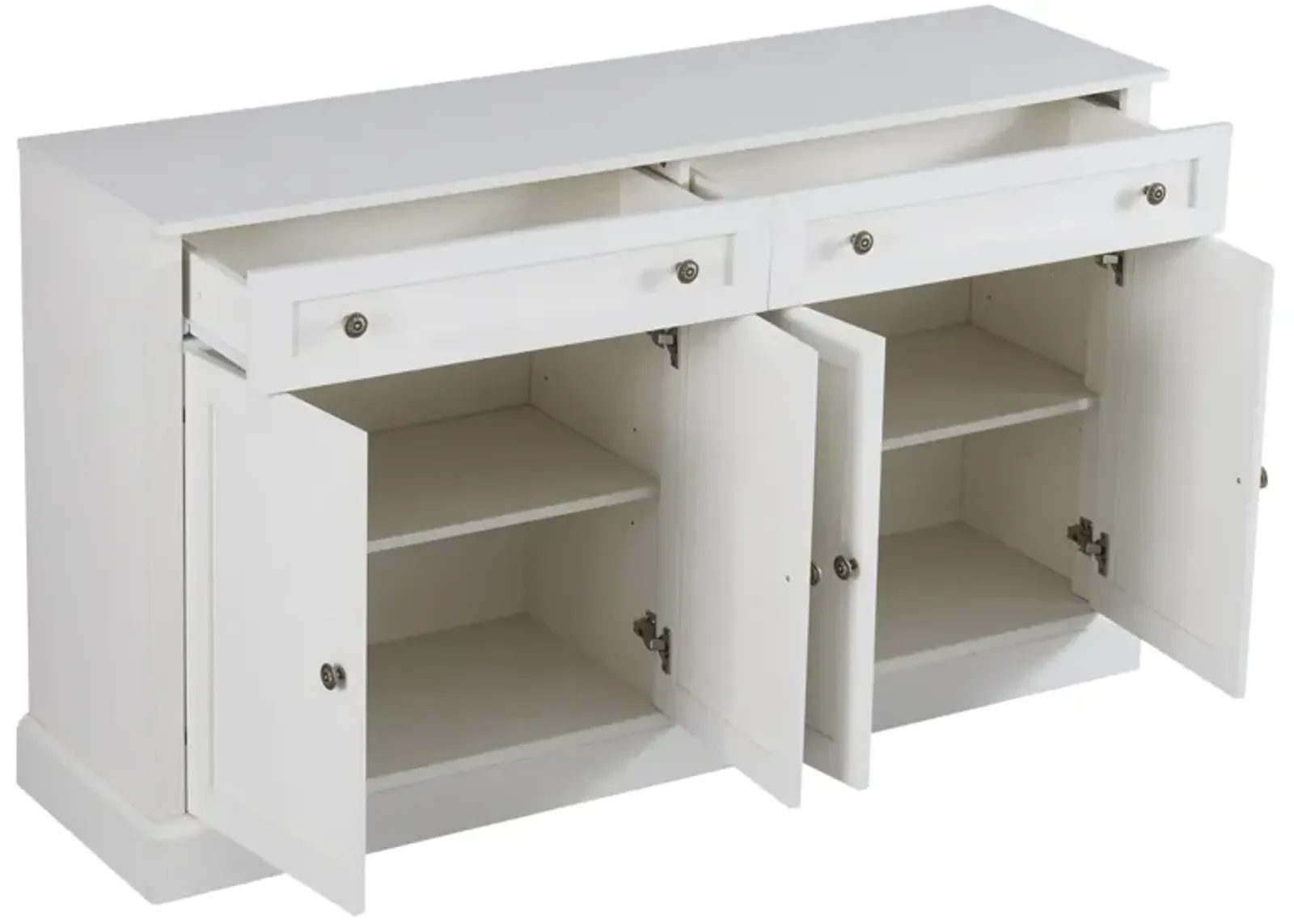 Kitchen Sideboard Storage Buffet Cabinet with 2 Drawers & 4 Doors Adjustable Shelves