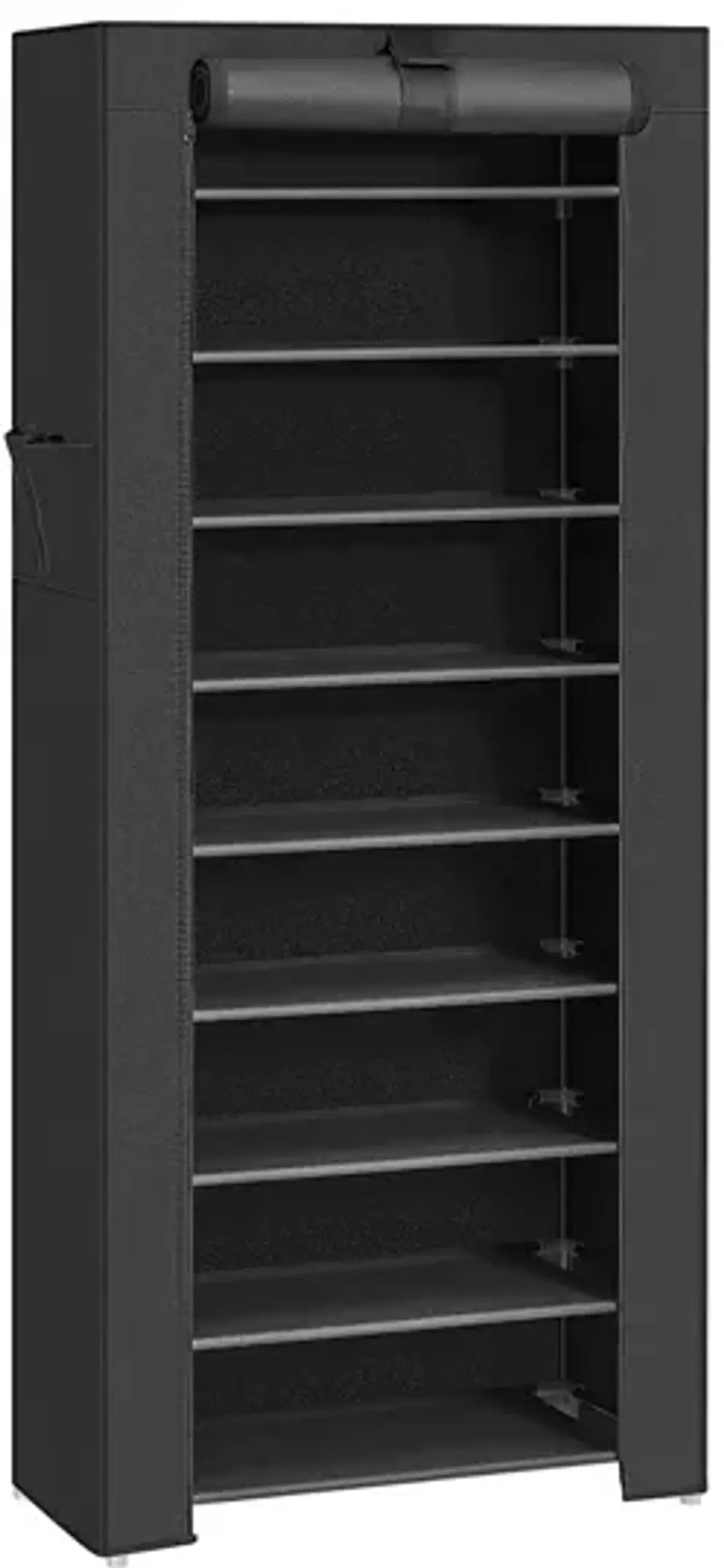 9-Tier Shoe Tower Rack with Cover 40 to 50 Pair Space Saving Shoe Storage Organizer