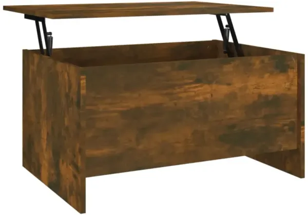 vidaXL Coffee Table Smoked Oak 31.5"x21.9"x16.3" Engineered Wood
