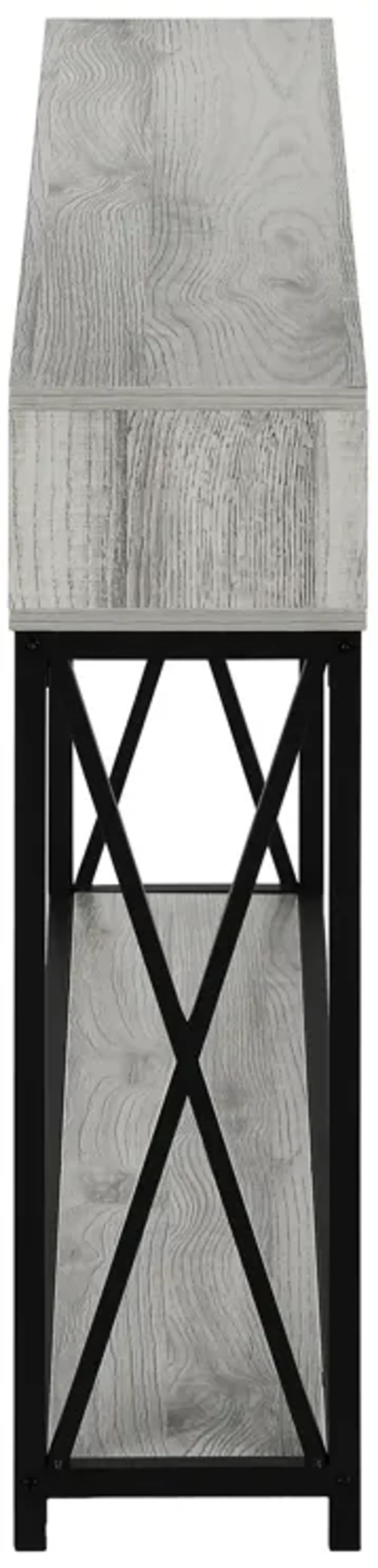 Monarch Specialties I 3572 Accent Table, Console, Entryway, Narrow, Sofa, Living Room, Bedroom, Metal, Laminate, Grey, Black, Contemporary, Modern